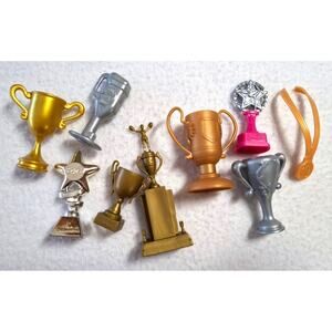 Barbie Monster High Bratz 1st Place Champion 2nd Place 3rd Place Trophies Lot
